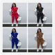 Fashion sports splicing two-piece set