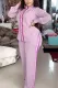 Fashion leisure sports flower burning two-piece set