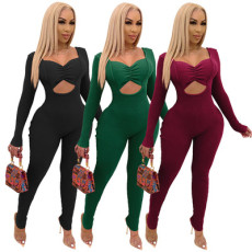 Sexy Strapless long sleeve Jumpsuit