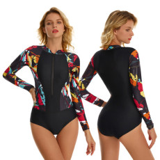 Sexy long sleeve one-piece swimsuit set