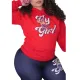 Fashion casual hot stamping solid color top