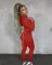 Hooded strap two piece suit