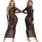 Sexy fashion hollow mesh sunscreen dress