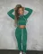 Hooded strap two piece suit