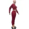 Hooded strap two piece suit