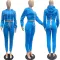 Hooded strap two piece suit