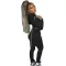 Hooded strap two piece suit