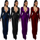 Sexy fashion gilded V-neck Jumpsuit