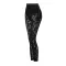 Printed lace high waist trousers