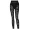 Printed lace high waist trousers