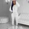 Hooded fashion casual sports suit