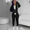 Hooded fashion casual sports suit