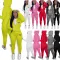 Women's solid color autumn winter two piece set
