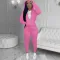 Hooded fashion casual sports suit