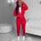 Hooded fashion casual sports suit