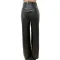 PU leather straight pants