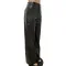PU leather straight pants