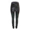 Wrinkled bright leather PU leather pants
