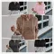 Plush sweater hooded top