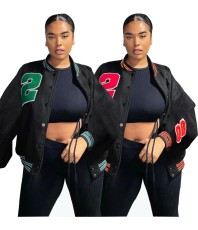 European and American women's hip hop baseball suit letter autumn and winter new coat