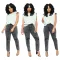 Torn washed jeans