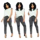 Torn washed jeans