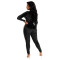 Perspective hot drill velvet one-piece pants