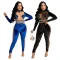 Perspective hot drill velvet one-piece pants