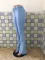 Denim high waist leg flared trousers