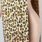 Split leopard sweater dress