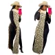 Split leopard sweater dress