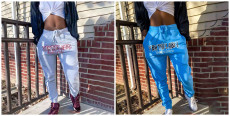 Printed letters fashion casual pants
