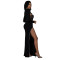 Fashion sexy perspective wrap chest high fork wrap hip solid lace suit