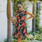 Spring and summer new floral skirt dress