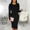 Sexy fashion solid dress