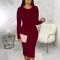 Sexy fashion solid dress