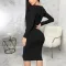 Sexy fashion solid dress