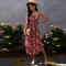 Spring and summer new print dress chest wrap backless skirt