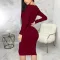 Sexy fashion solid dress