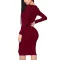 Sexy fashion solid dress