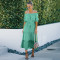 Green Polka Dot Chiffon Dress
