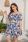 Holiday style printed casual two piece set