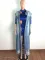 Pierced sleeveless denim coat cardigan Cloak