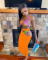 Multicolor splicing one-piece swimsuit beach Skirt Set