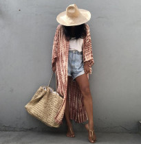 Casual beach bikini hoodie with tie rope