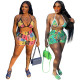 Printed bra Shorts Set