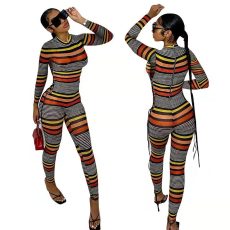 Fashion striped Jumpsuit