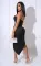 Sexy suspender irregular dress