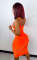 Solid color tight suspender dress