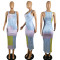 New vest print stripe dress